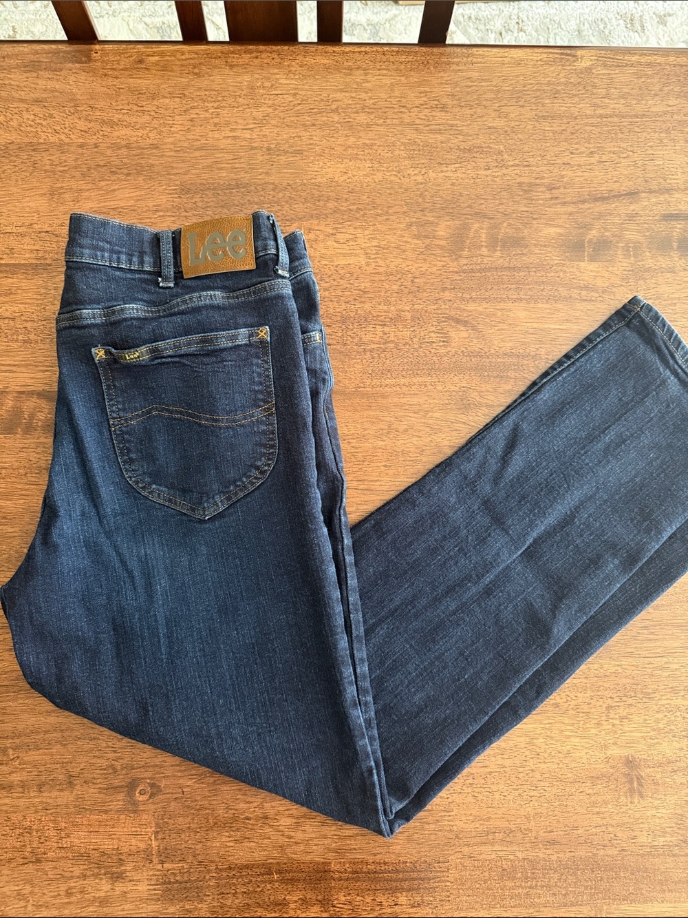 Lee care 307 dark wash jeans with gusset